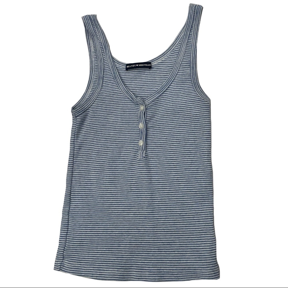 Brandy Melville Stripped Blue Tank Top